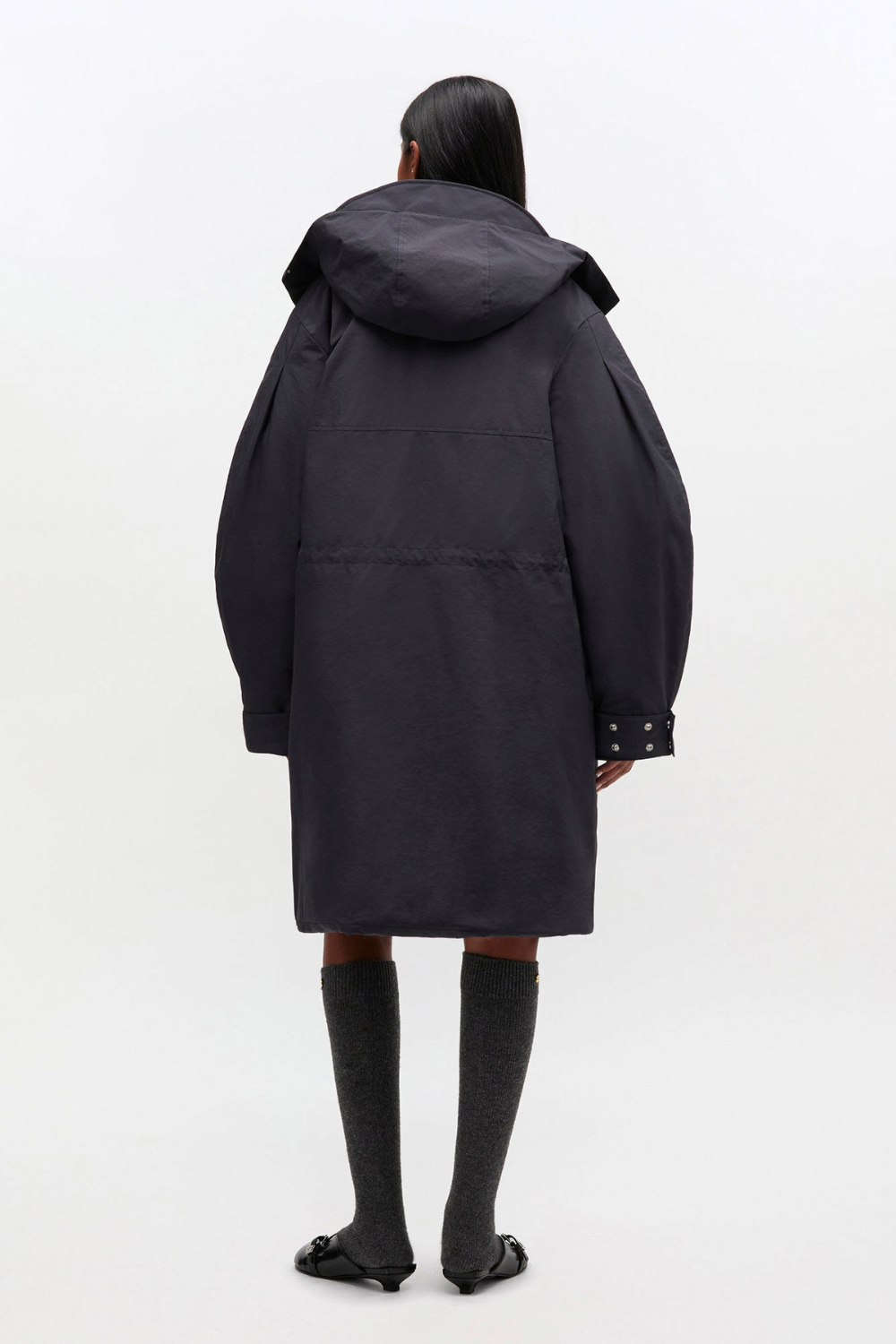 Ripstop Tri-Layer Parka Coat W1012 - Phantom - GANNI