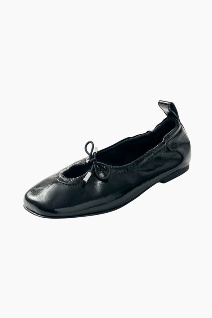 Rosalind Black Patent Leather Ballet Flats - Onix Black - Alohas