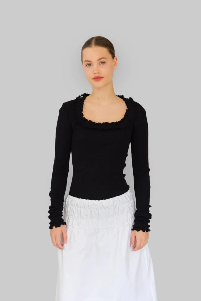 Rosie Seamless Top - Black/Black - OpéraSPORT