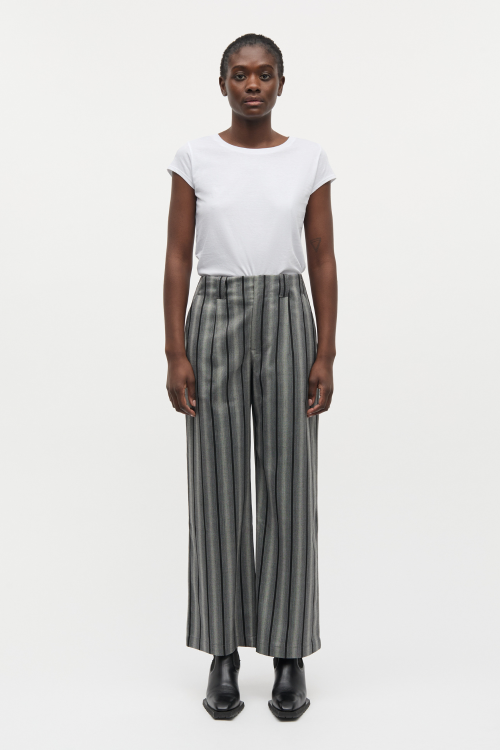 Saul Carla Pants - Pinstripe/Asphalt - Mads Nørgaard