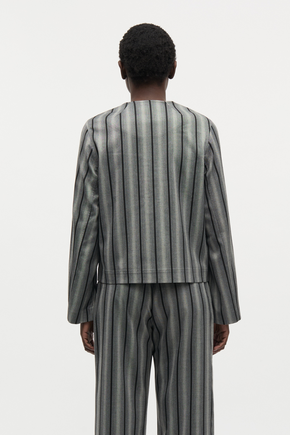 Saul Svea Jacket - Pinstripe/Asphalt - Mads Nørgaard