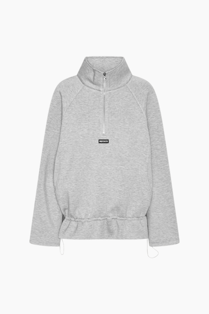 Scuba Half Zip Jacket - Light Grey Melange - ROTATE