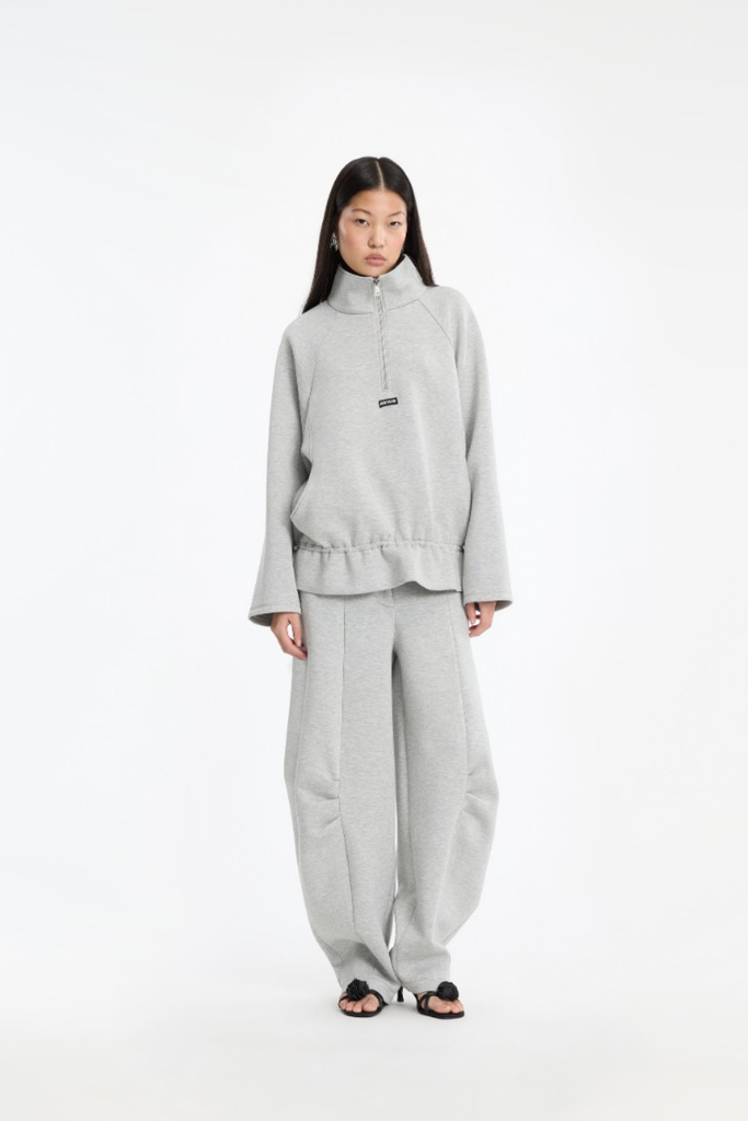 Scuba Half Zip Jacket - Light Grey Melange - ROTATE