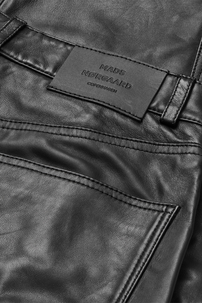 Shiny Leather Christel Pants - Black - Mads Nørgaard