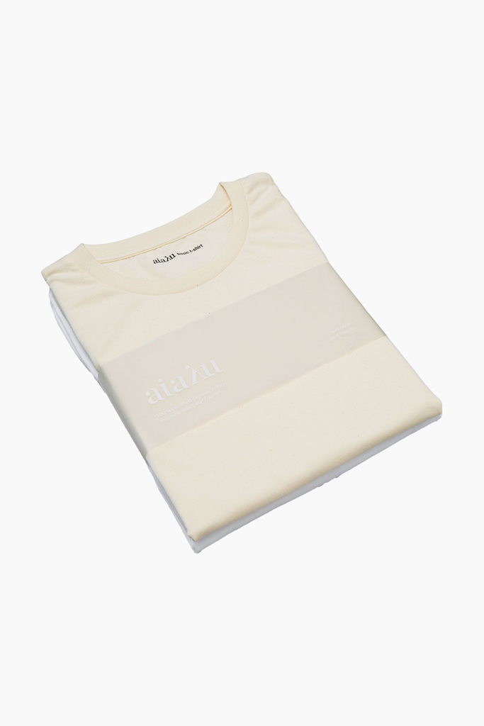 Short Sleeve Two Pack - White & Undyed - Aiayu