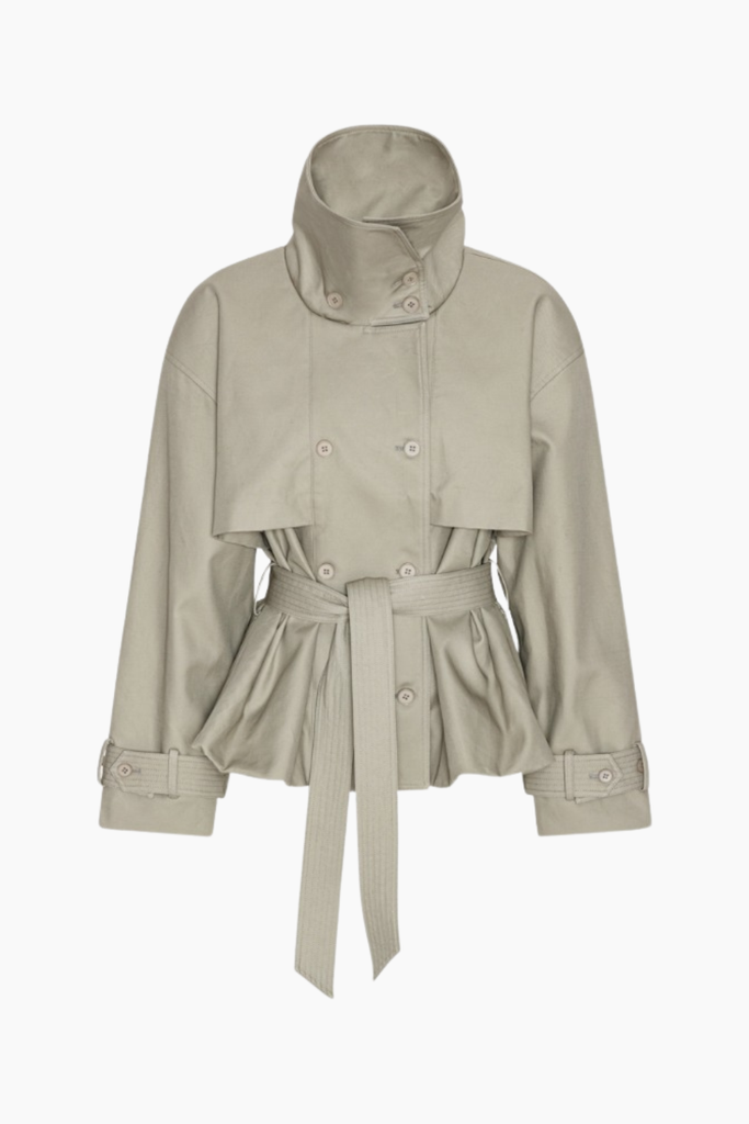 Short Trench Coat - Aluminum - ROTATE