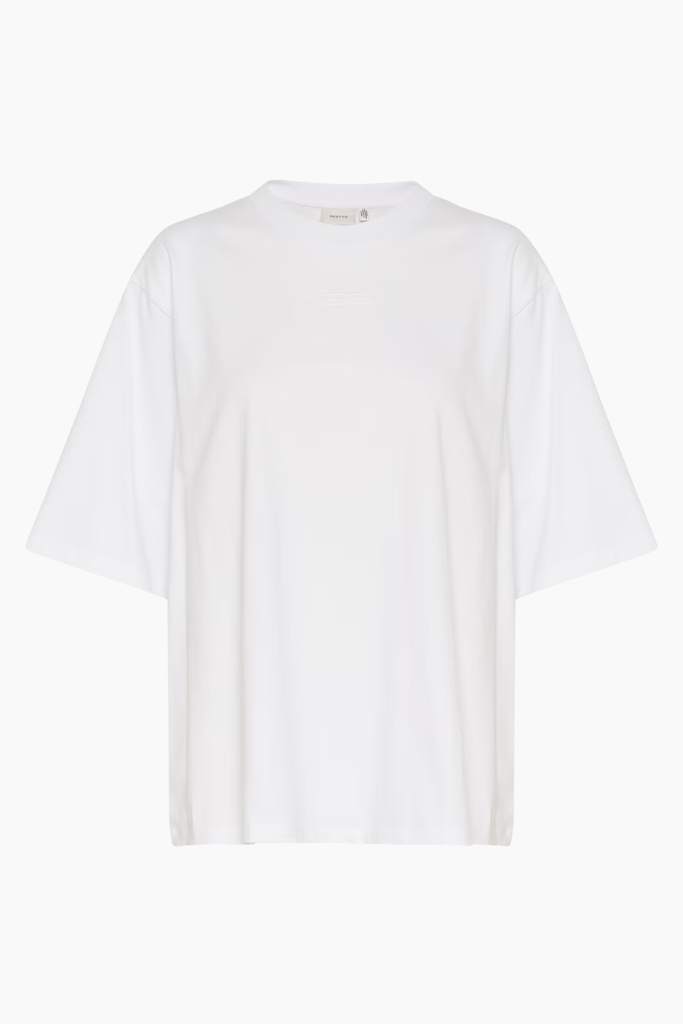 SimmaGZ Emb Tee - Bright White - Gestuz