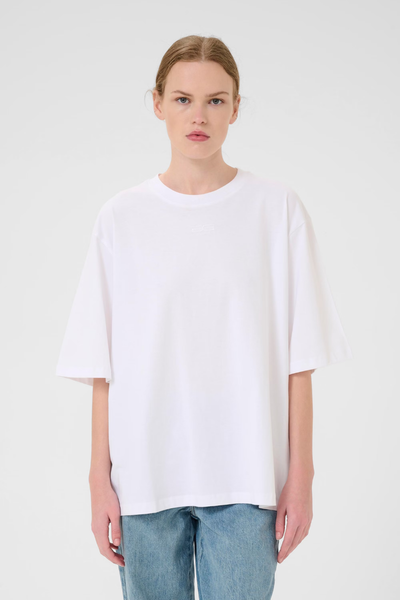 SimmaGZ Emb Tee - Bright White - Gestuz
