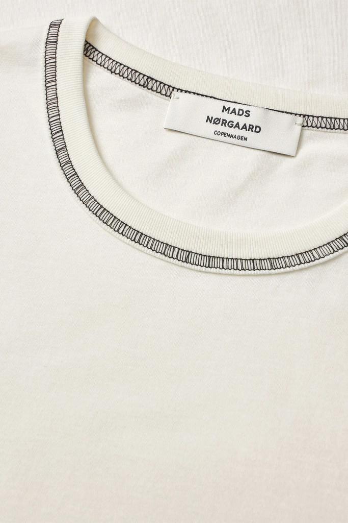 Single Cotton Grace Tee - Snow White - Mads Nørgaard