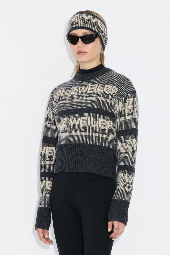 Ski Cropped Crew - Dark Grey - Holzweiler