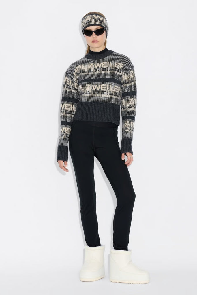 Ski Cropped Crew - Dark Grey - Holzweiler