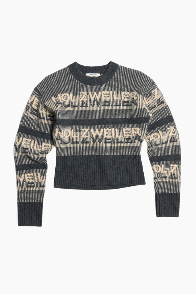 Ski Cropped Crew - Dark Grey - Holzweiler