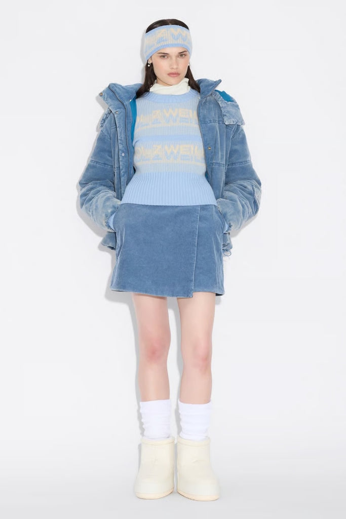 Ski Cropped Crew - Light Blue - Holzweiler