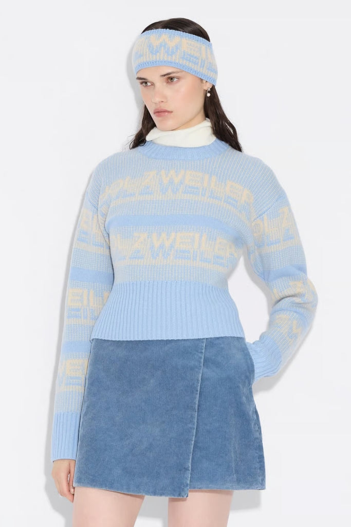 Ski Cropped Crew - Light Blue - Holzweiler