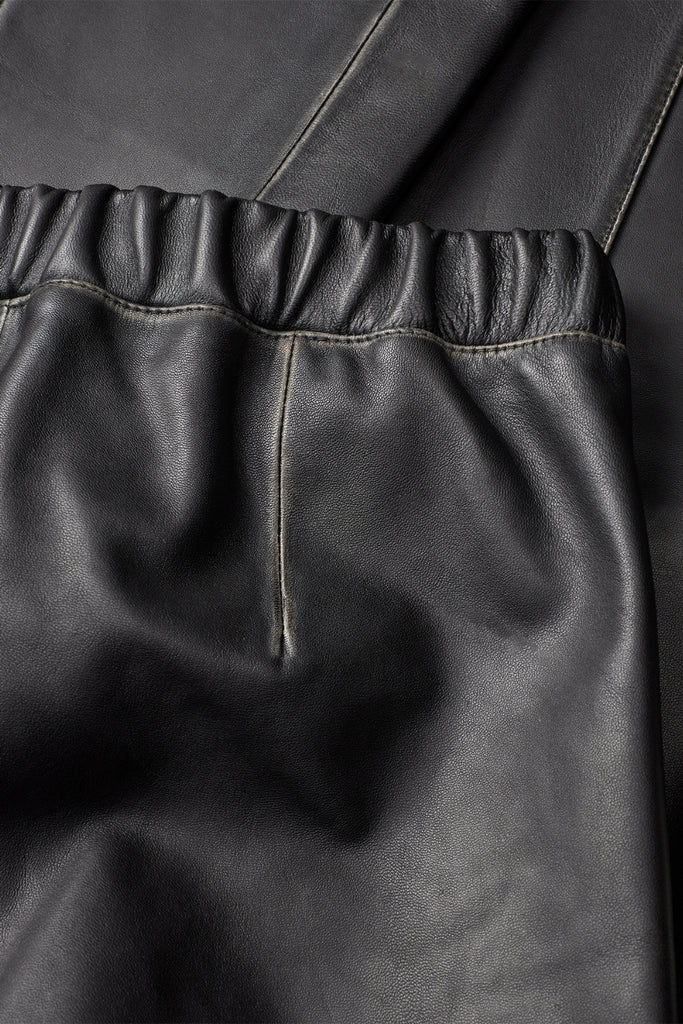 Smooth Leather Pirla Pants - Black - Mads Nørgaard