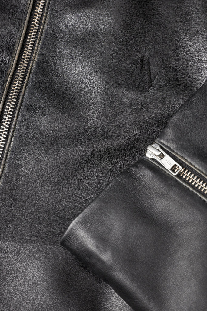 Smooth Leather Rachel Jacket - Black - Mads Nørgaard