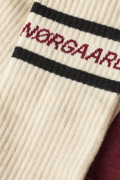 Sock Single Sport Logo - Off White - Mads Nørgaard