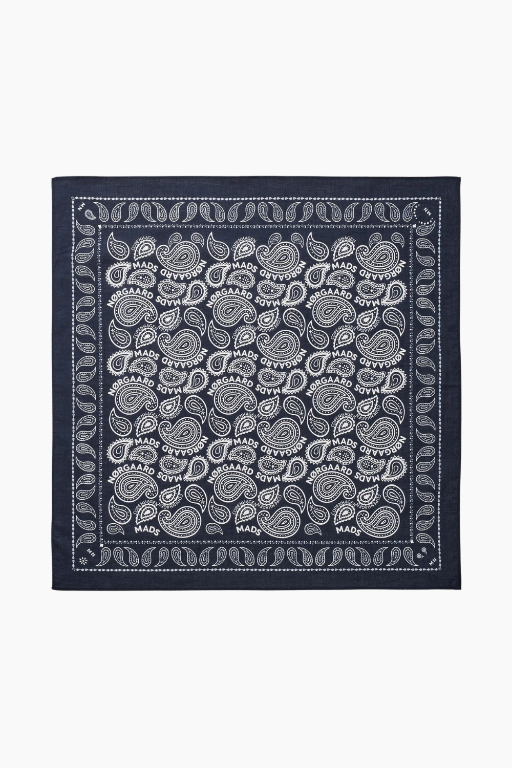 Soft Cotton Paisley Scarf Solid - Parisian Night - Mads Nørgaard