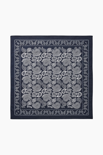 Soft Cotton Paisley Scarf Solid - Parisian Night - Mads Nørgaard