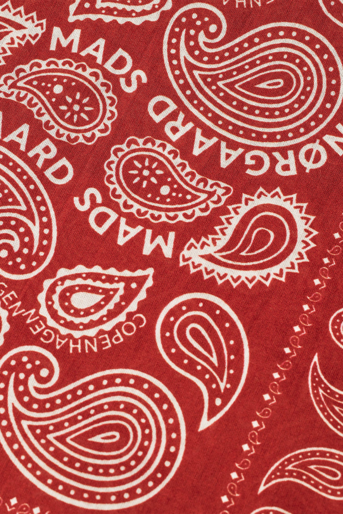 Soft Cotton Paisley Scarf Solid - Winery - Mads Nørgaard