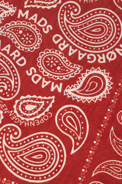 Soft Cotton Paisley Scarf Solid - Winery - Mads Nørgaard-1