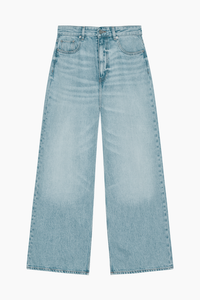Soft Rigid Denim Baggy Jeans J1743 - Light Blue Stone - GANNI