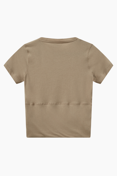 Sophia Cropped Tee - Creamy Grey - H2O Fagerholt-1