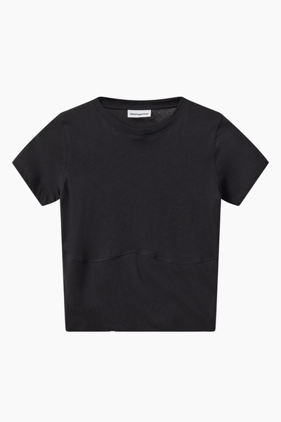 Sophia Cropped Tee - Deep Black - H2O Fagerholt