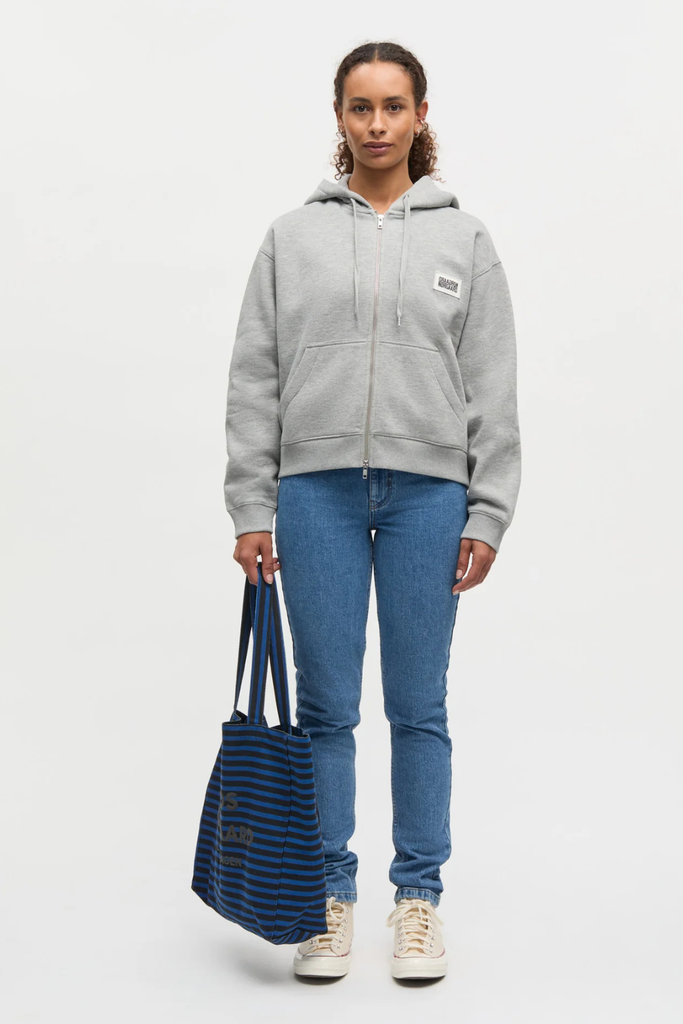 Standard Bobo Hood Sweatshirt - Grey Melange - Mads Nørgaard