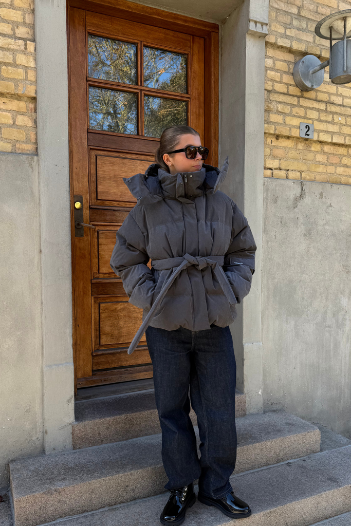 Steilia Brushed Down Jacket - Grey - Holzweiler