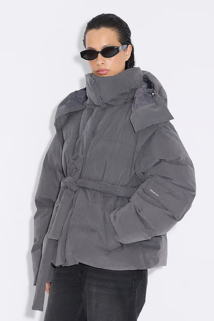 Steilia Brushed Down Jacket - Grey - Holzweiler