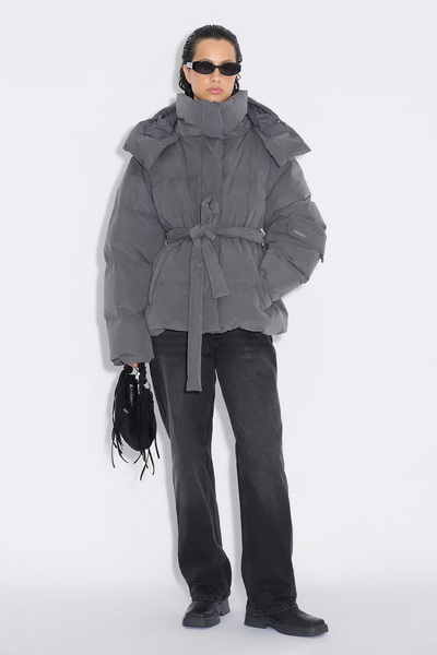 Steilia Brushed Down Jacket - Grey - Holzweiler