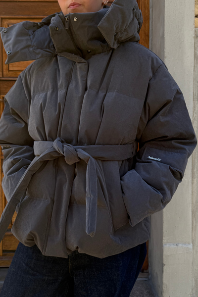 Steilia Brushed Down Jacket - Grey - Holzweiler