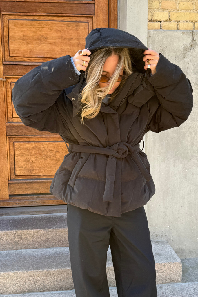 Steilia Brushed Down Jacket - Black - Holzweiler