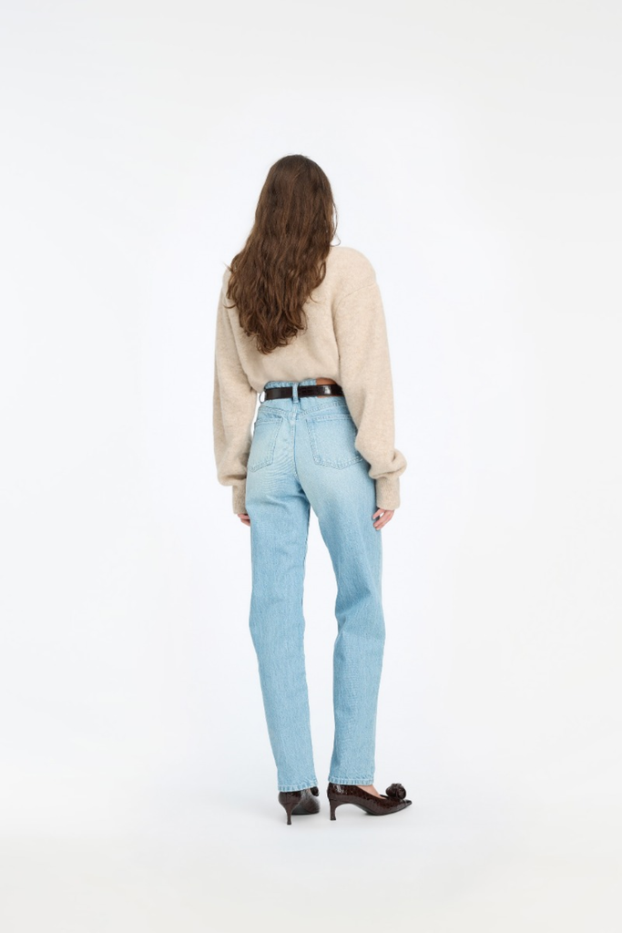 Straight Denim Zip Jeans - Lys Denimblå - ROTATE