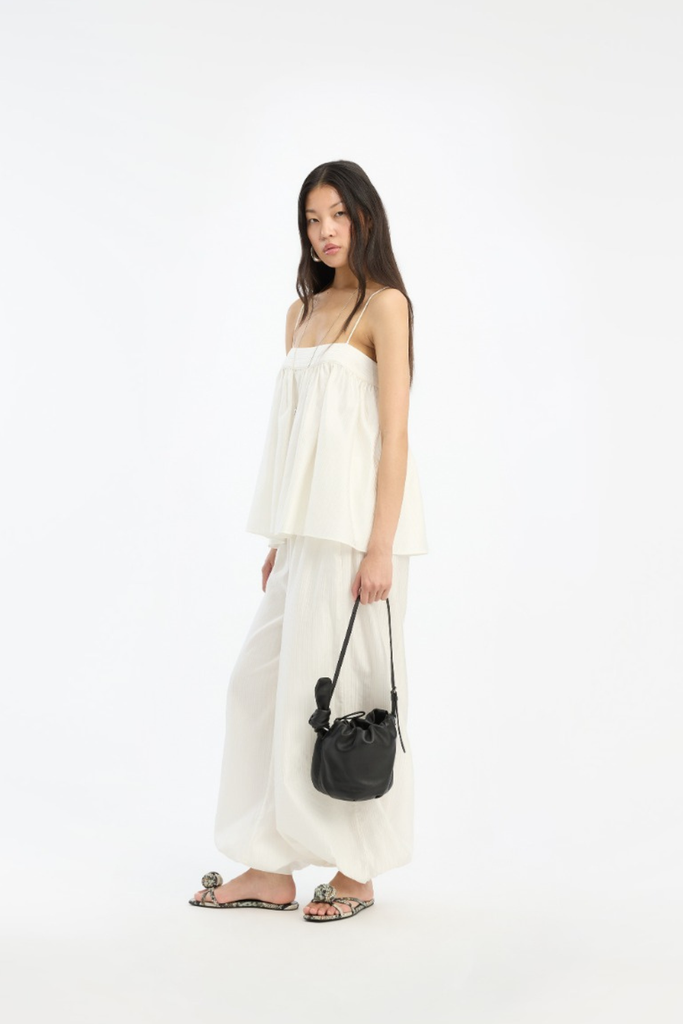 Striped Balloon Pants - Bright White - Rotate