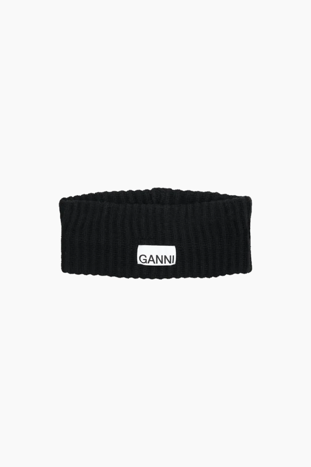 Structured Rib Headband A5117 - Black - GANNI