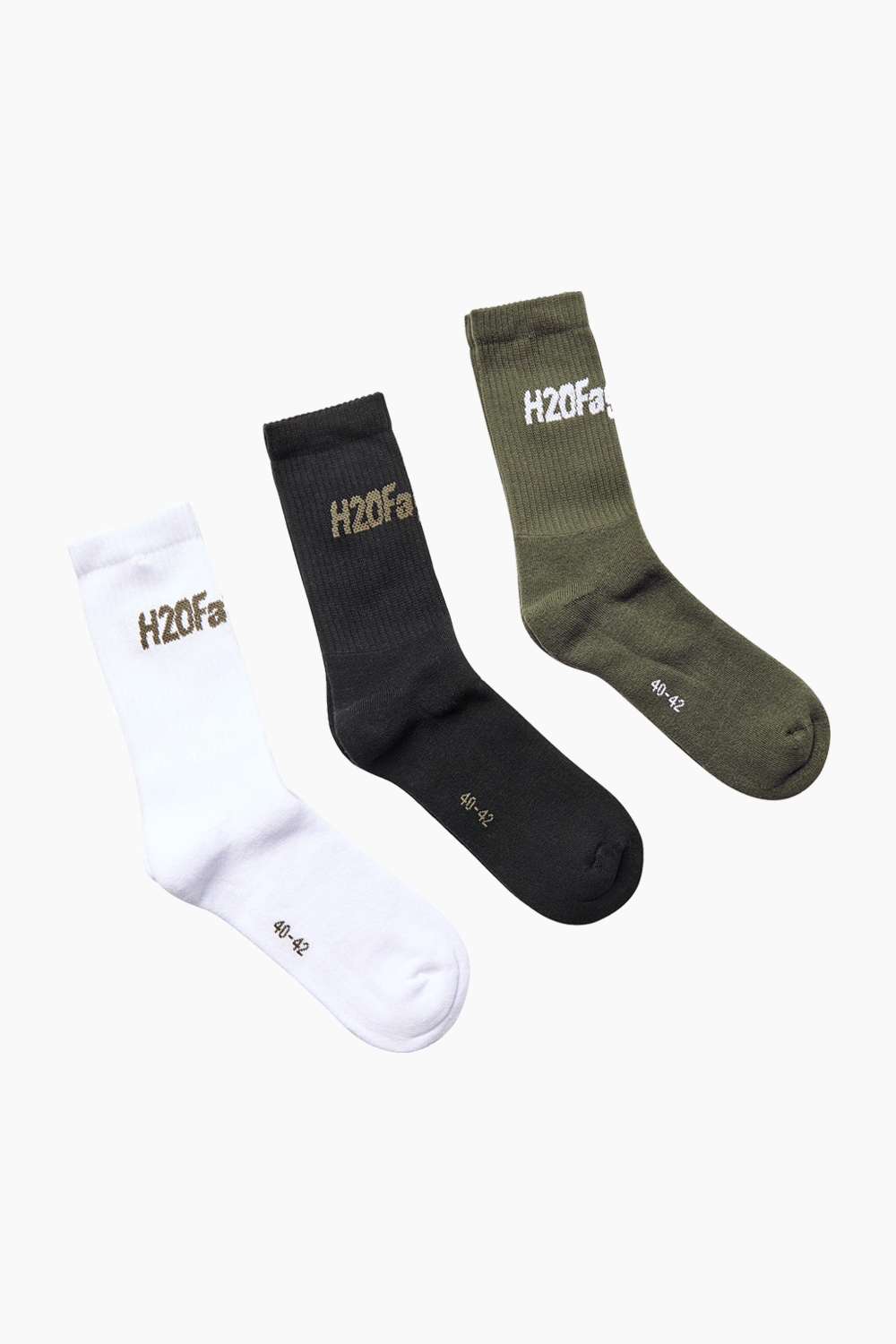 Suck Socks 3 Pack - White/Black/Forest Green - H2O Fagerholt