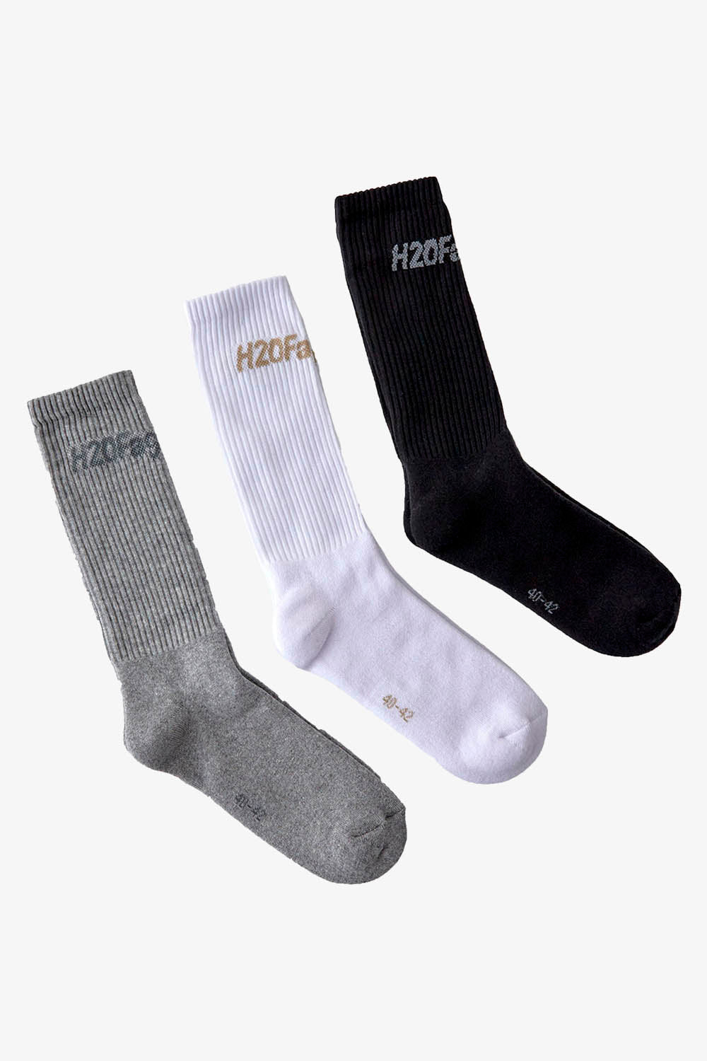 Suck Socks 3-pack - Black/White/Grey Mel - H2O Fagerholt