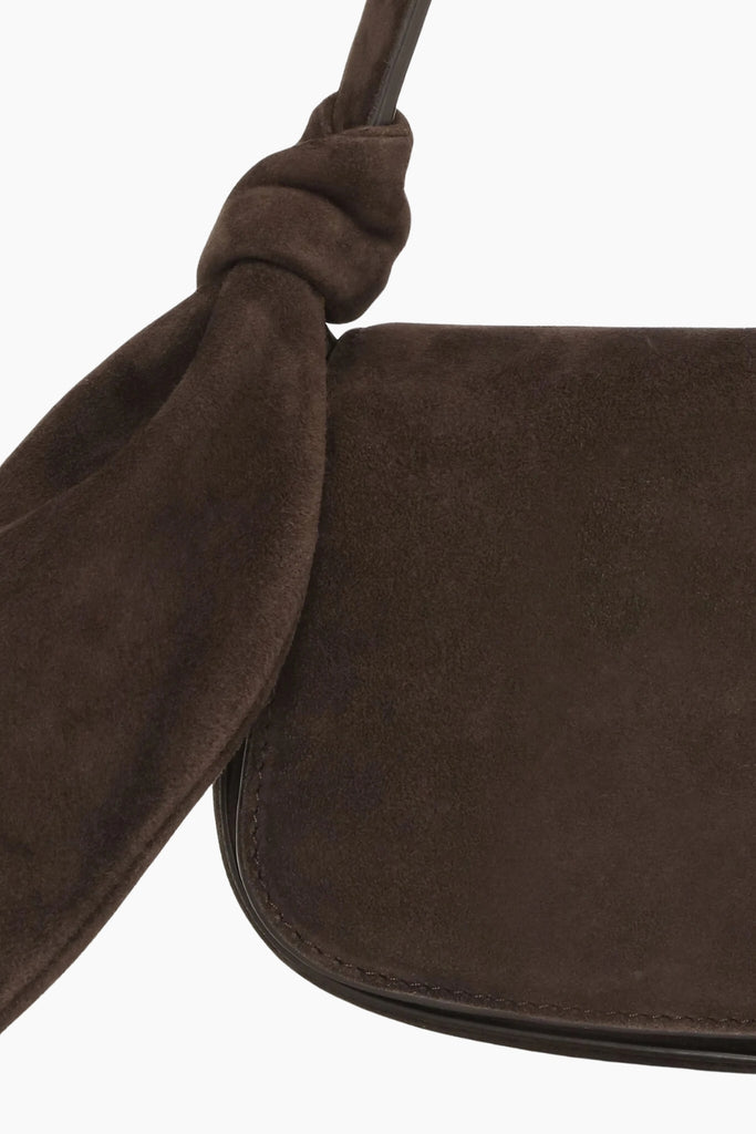 Suede Knot Strap Bag - Chocolate Torte - Rotate