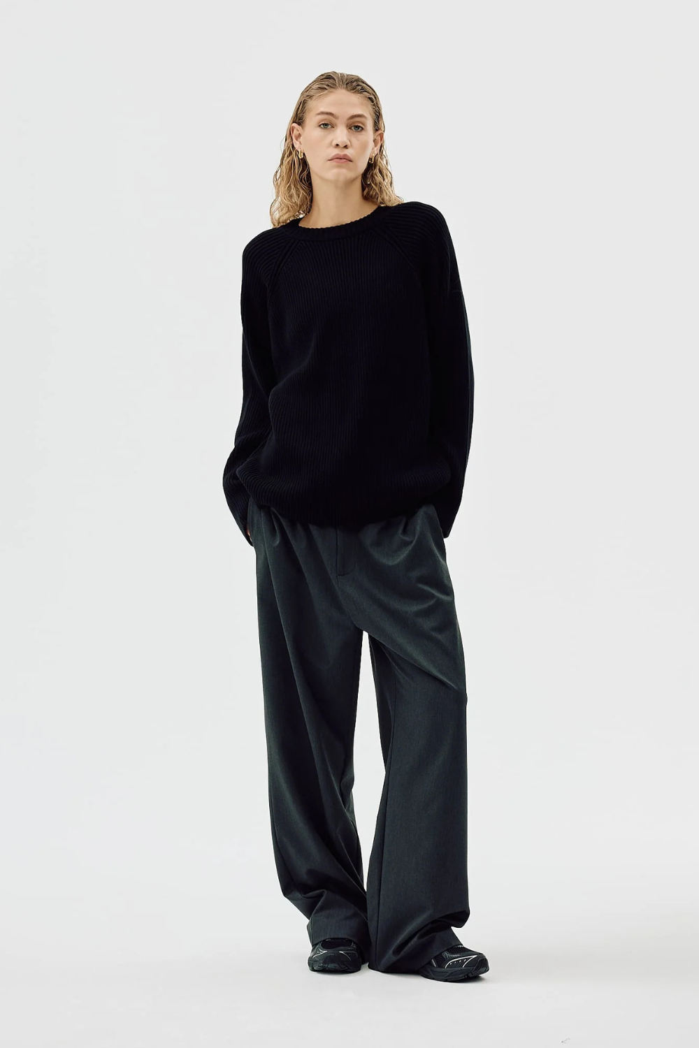 Suit Pants - Dark Grey - bareen