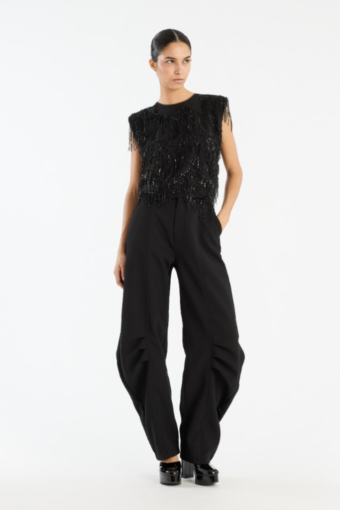 Suiting Cargo Pants - Black - Rotate