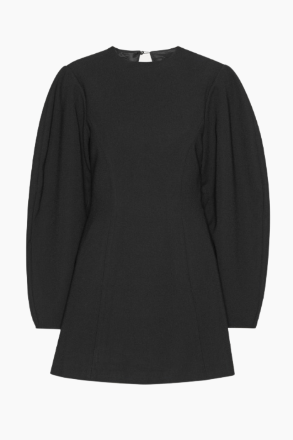 Suiting Flared Mini Dress - Black - Rotate