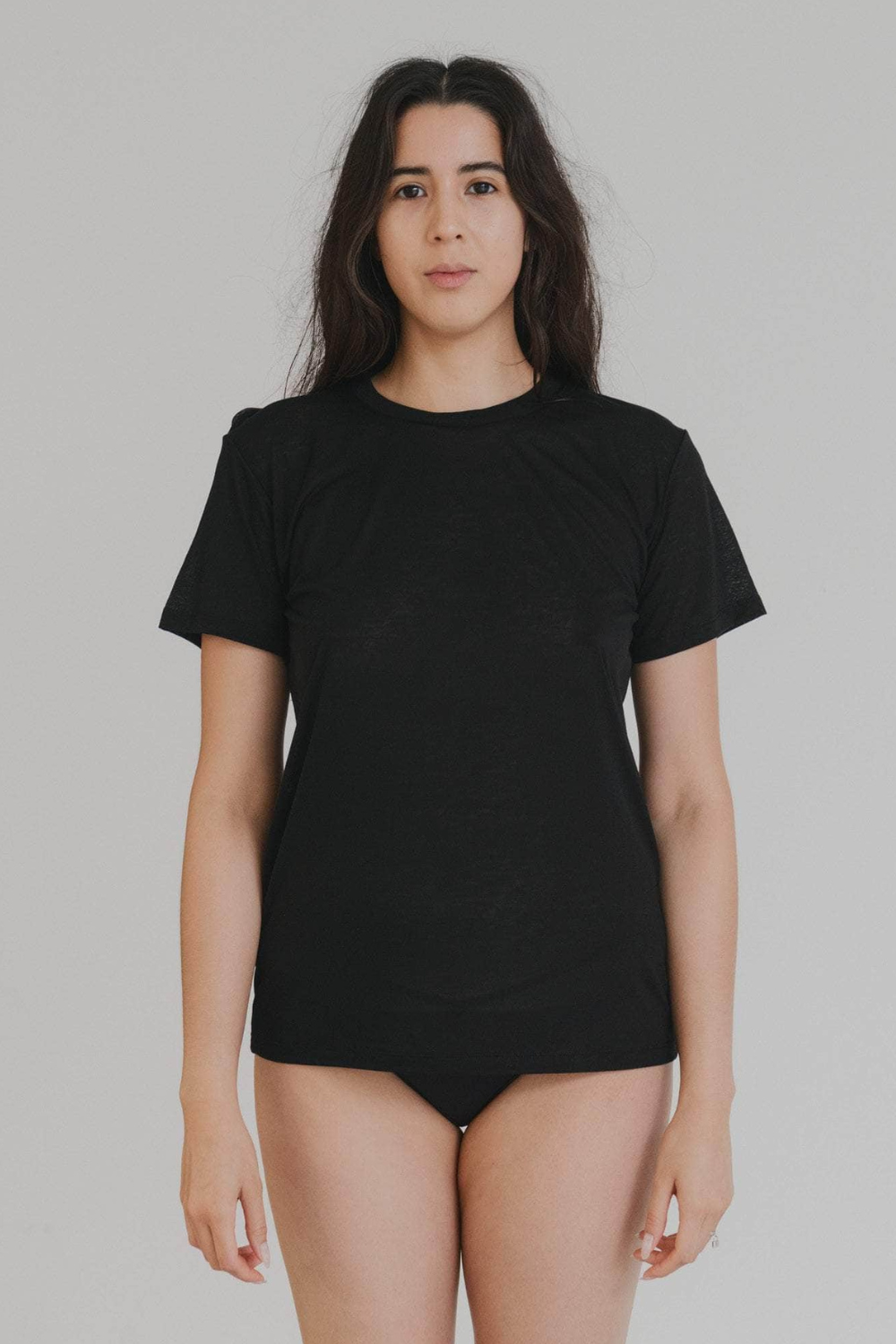 Tee Shirt Bamboo Lyocell - Black - Baserange
