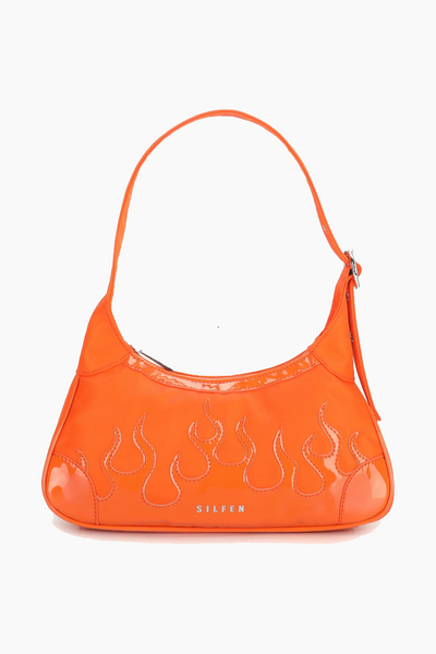 Thora Flame Shoulder Bag - Orange - Silfen Studio
