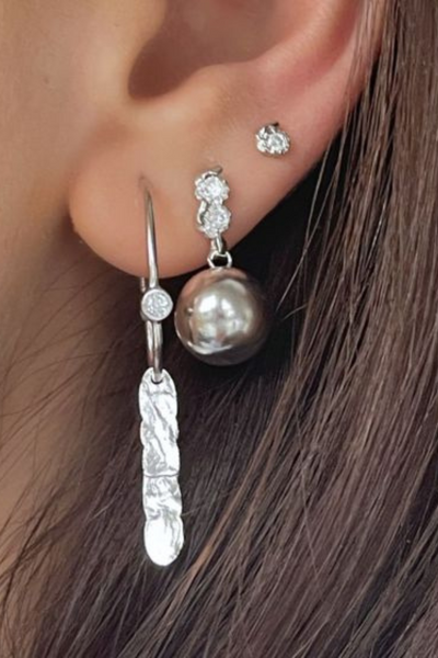 Tres Petit Flow Earring - Silver - Stine A