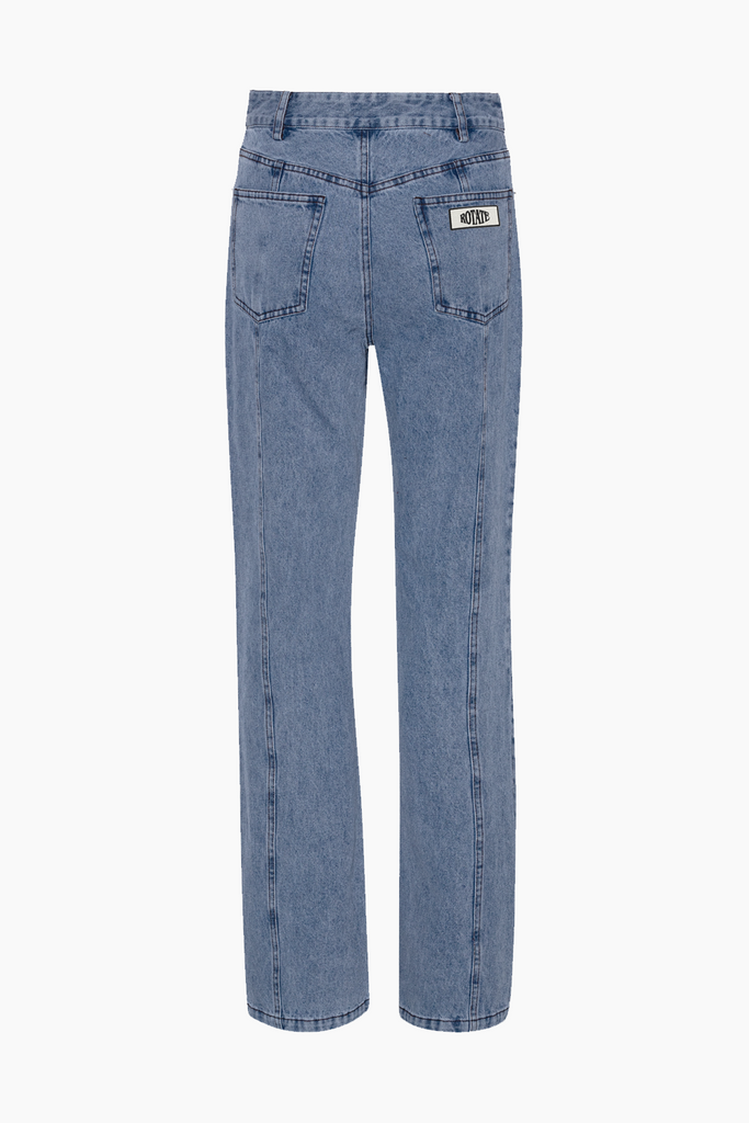 Twill Straight Jeans - Medium Blue Denim - ROTATE