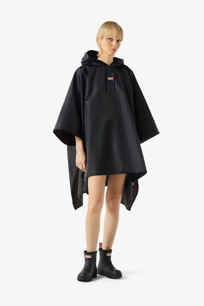Unisex Packable Poncho - Black - Hunter