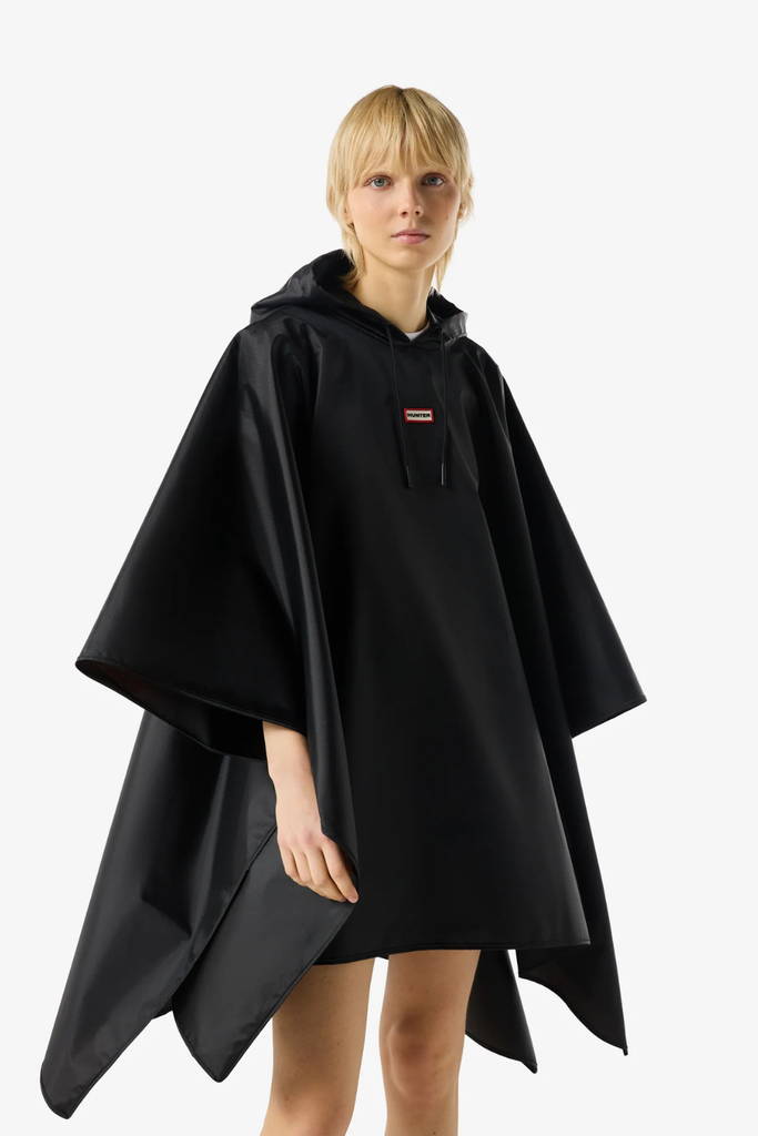 Unisex Packable Poncho - Black - Hunter