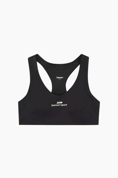 V-Neck Racer Back Bra - Black Onyx - bareen